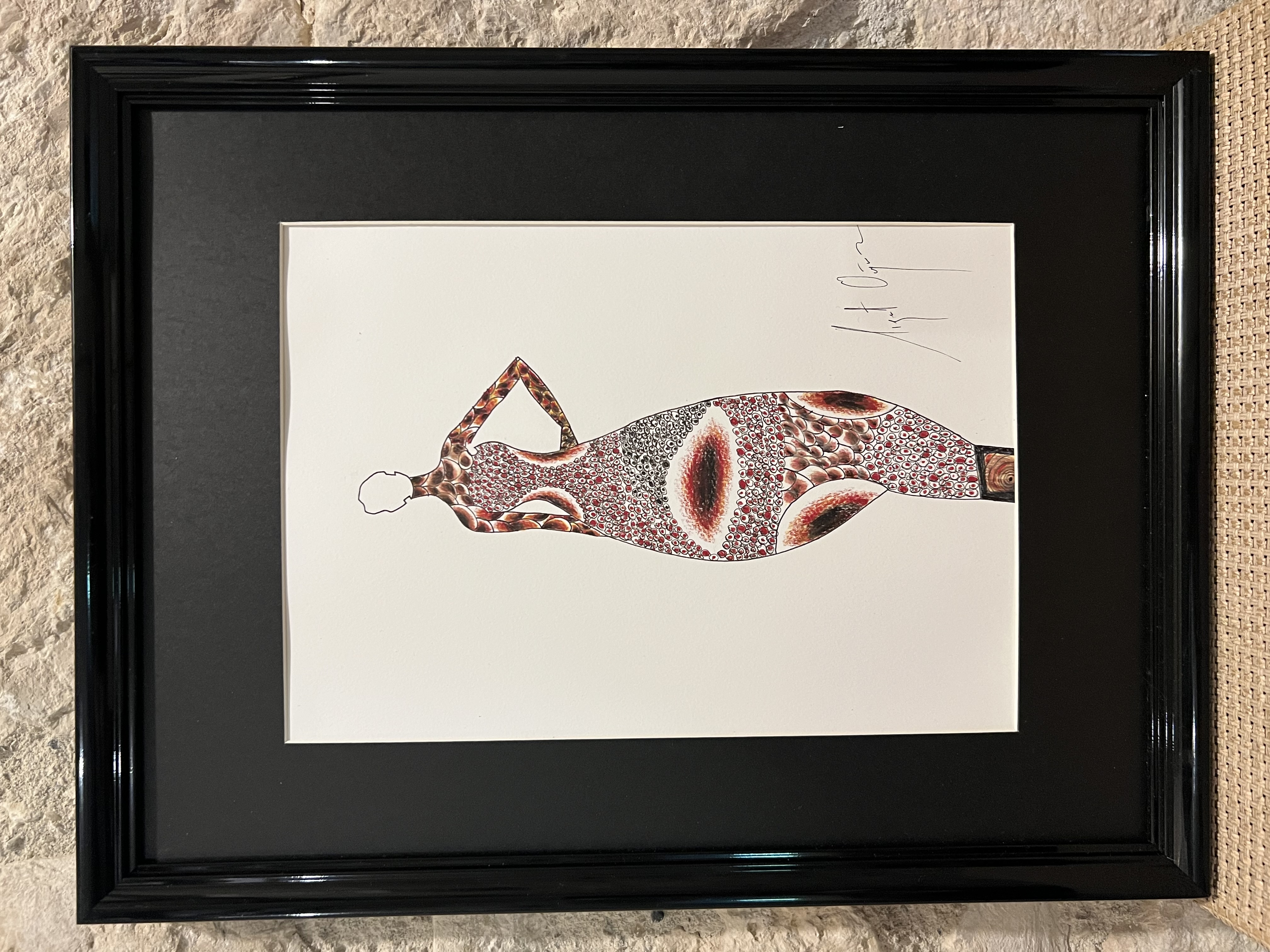 Œuvre encadrée Robe style Klimt