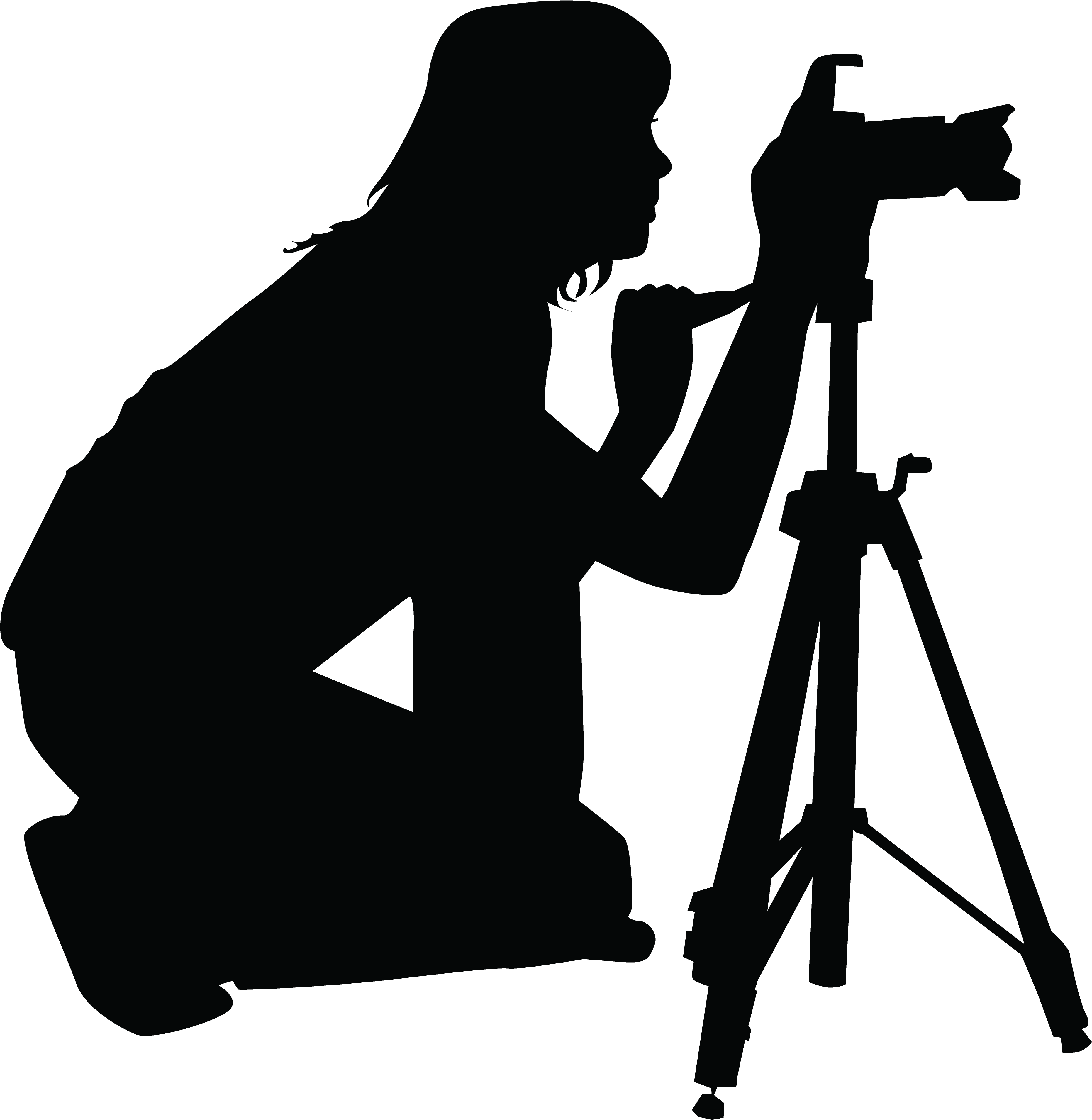 Silhouette d'un dessin de photographe